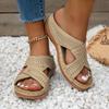 Sandals Women  Summer Shoes Women Elegant Low Heels Sandals Summer Slippers Zapatos Mujer Wedge Heeled Sandals Female 2024