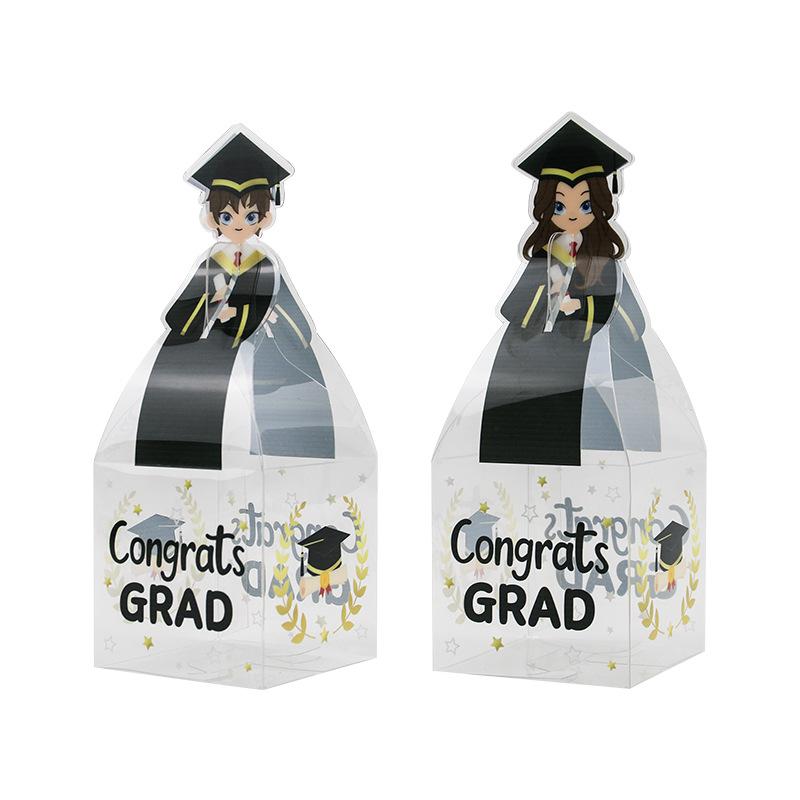 20/10pcs Graduation Party Favor Box Happy Graduation Party Decor for Class of Grad Celebration Party Supplies Candy Box