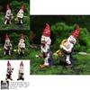 Музыкальный скелет-гном из смолы на Хэллоуин для праздничного декора и подарков