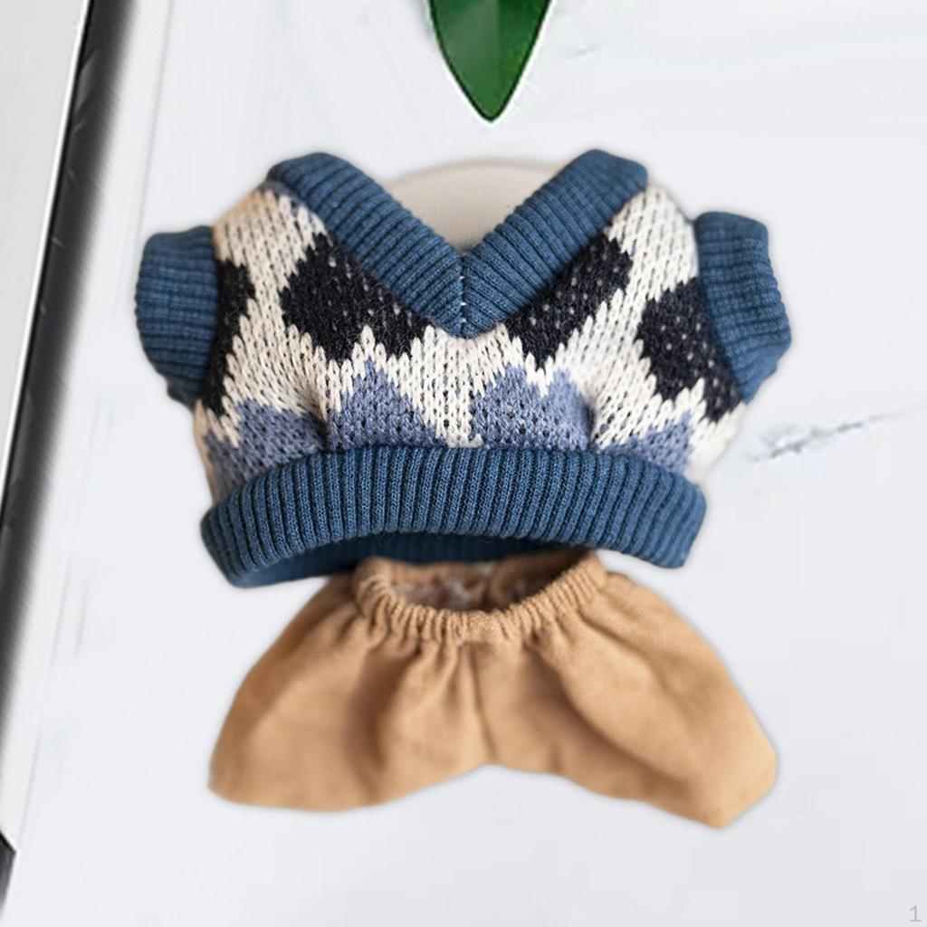 Mini 6 Inch Doll Clothes, Cute Clothes Suit, Hat, Comfortable for Girls,