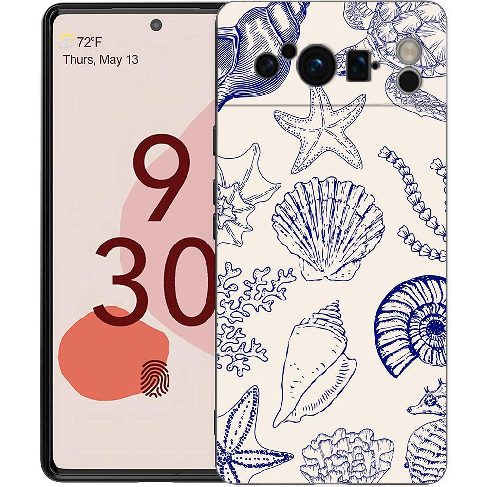 Чехол для телефона Google Pixel 10 Pro Pixel 9 Pro XL TPU Чехол Pixel 8 Pro 9A 8A 7A 7 6A 6 Pro Мягкая обложка Синие Морские Животные