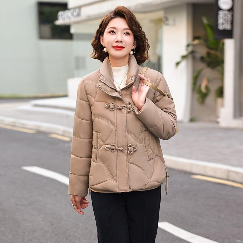 Короткая хлопковая куртка-стойка зимняя новая ретро куртка с пряжкой с подкладкой корейская утолщенная хлопковая куртка женская одежда