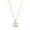 Collier Luxenter En Nacre Blanche Finie En or Jaune 18K - Alphabet I