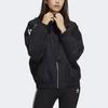 adidas Оригинальная смелая куртка с принтом логотипа на спине, спортивная, теплая, сшитая из хлопка, женская куртка, черная HE6589