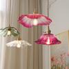 1Pc Vintage Pendant Lights Flower Glass Hanging Lamps Home Decoration Lighting Living Room Bedroom Bedside Light Fixture Indoor Shop
