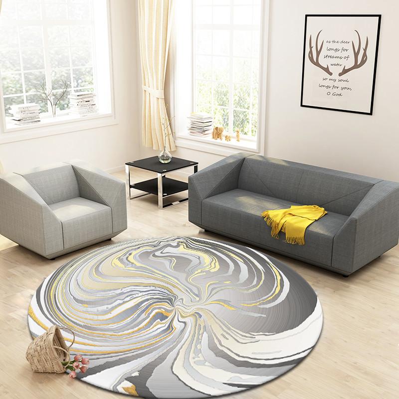 Nordic Round Carpets for Living Room Decoration Teenager Bedroom Decor Rugs Home Sofa Carpet Nonslip Area Rug Washable Floor Mat