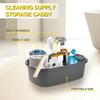 Cleaning Caddy Organizer with Handle, Plastic Tool Storage Cleaning Supply Caddy for College Dorm, Kitchen, Garden, Under Sink