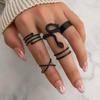 Винтажное кольцо в форме змеи для девочек, простые кольца в стиле темной Лолиты, набор ювелирных украшений, подарки для женщин