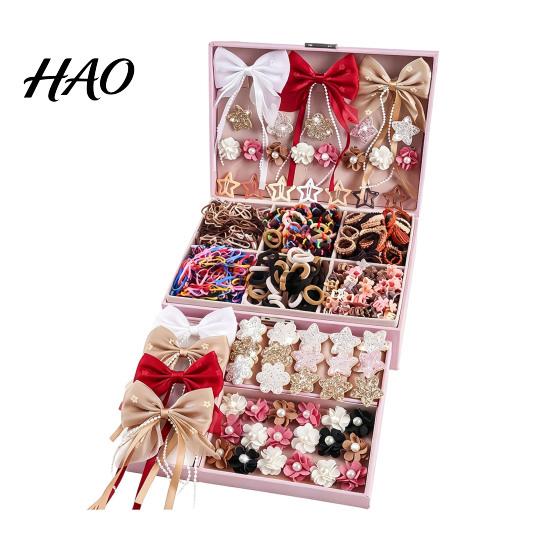 Comfortable Hair Clips for Kids Accessories Set Girls, Bows, Butterfly Clips, Barrettes, Durable Resin Ornaments Elastic Ties, Claws Toddlers Birthday