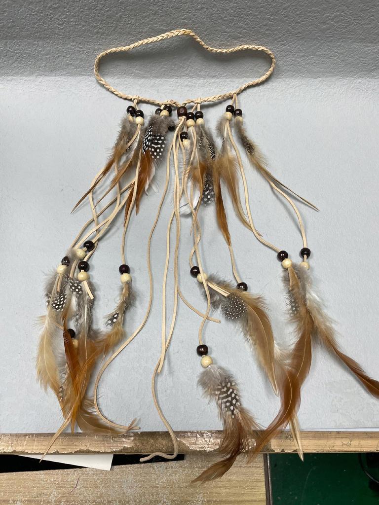 Indian Headdress Hairband With Feathers A6