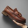 Высококачественные мужские туфли-лоферы с кисточками, мужская официальная обувь из натуральной кожи, мужская обувь класса люкс, свадебные туфли, мокасины, туфли-лодочки