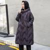 Winter Women Thickened Vintage Mid Loose Down Cotton Long Coat White Duck Down Jacket Women Female Overcoat Hooded Puffer Feather Parkas