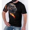 Крутая футболка с 3D-принтом тигра для мужчин, футболки с животным принтом, летние уличные топы с коротким рукавом и круглым вырезом, модные футболки
