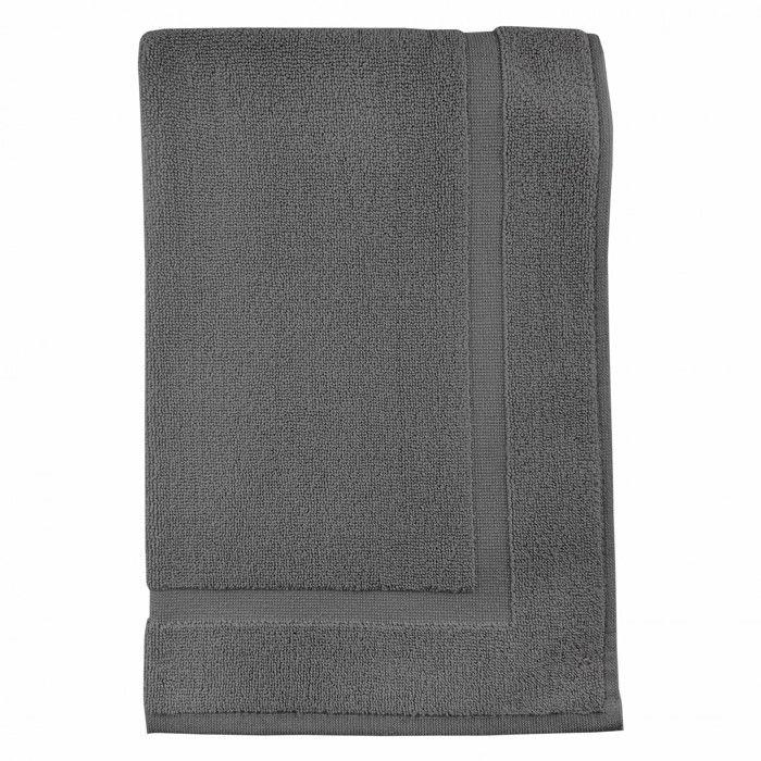 Tapis de bain en coton 800 gr/m2 50X80 cm LAGUNE gris, par Soleil d'ocre