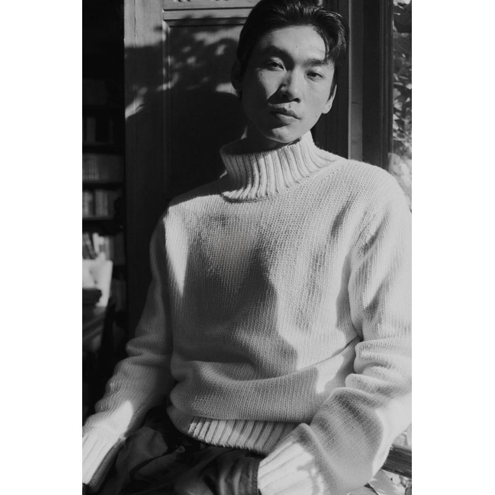 Водолазка HM Regular Fit кремового цвета