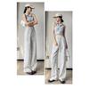 2026 Хлопково-льняные брюки-юбка с высокой талией и широкими штанинами для женщин, Легкие летние свободные укороченные брюки, Простые повседневные брюки из ледяного шелка