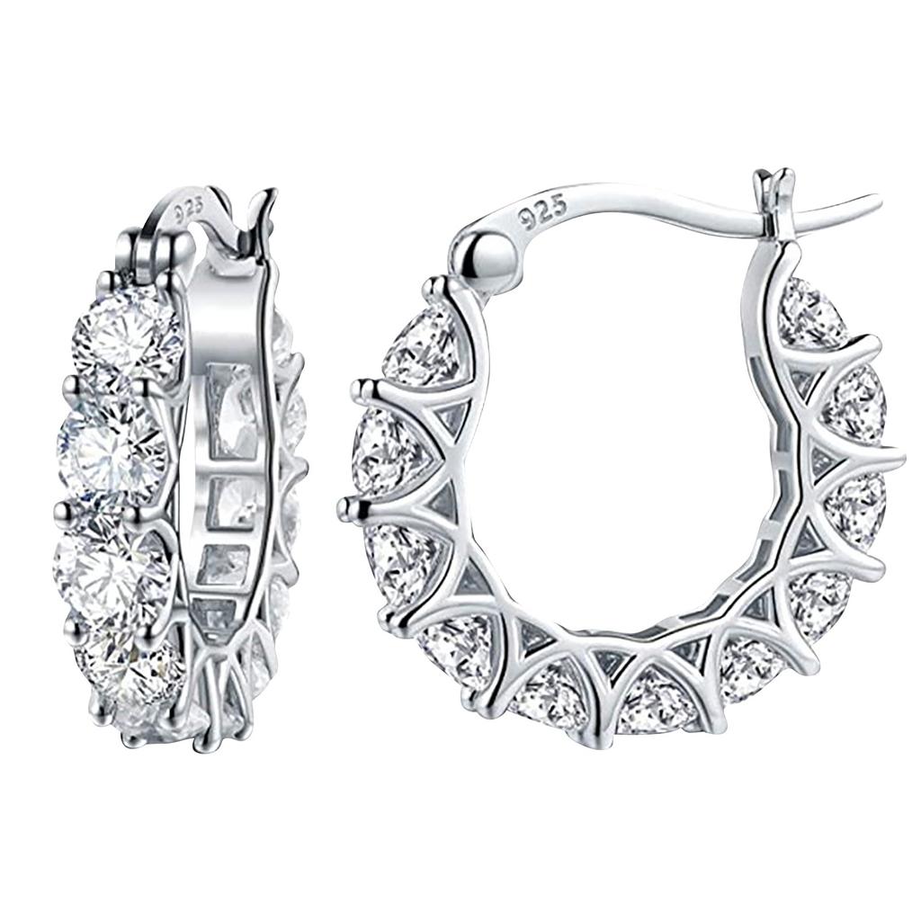 Модные французские кружевные серьги с цирконием, U-образные серьги, женские аксессуары