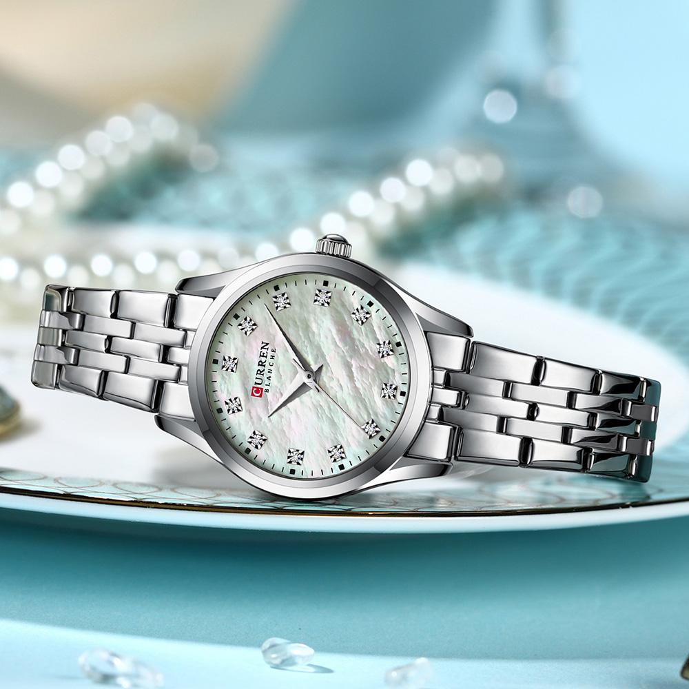 CURREN Fashion Elegant Watch for Women Japanese Movement Stainless steel Strap Luxury Ladies Bracelet Quartz Watches Reloj Mujer