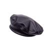 Solid Warm Beanie Female Ladies French Artist Hat Beret Cap Adjustable Hat PU Leather Berets