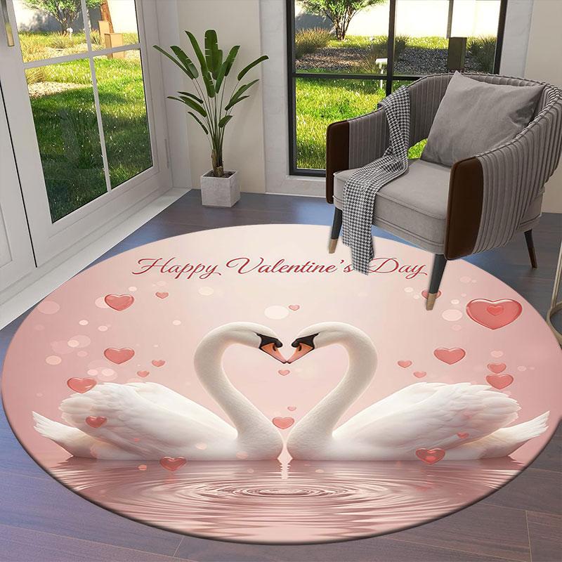 LoveAnimals Round Area Rug,Carpet Rug for Living Room Bedroom Sofa Playroom Decor,Non slip Floor Mat