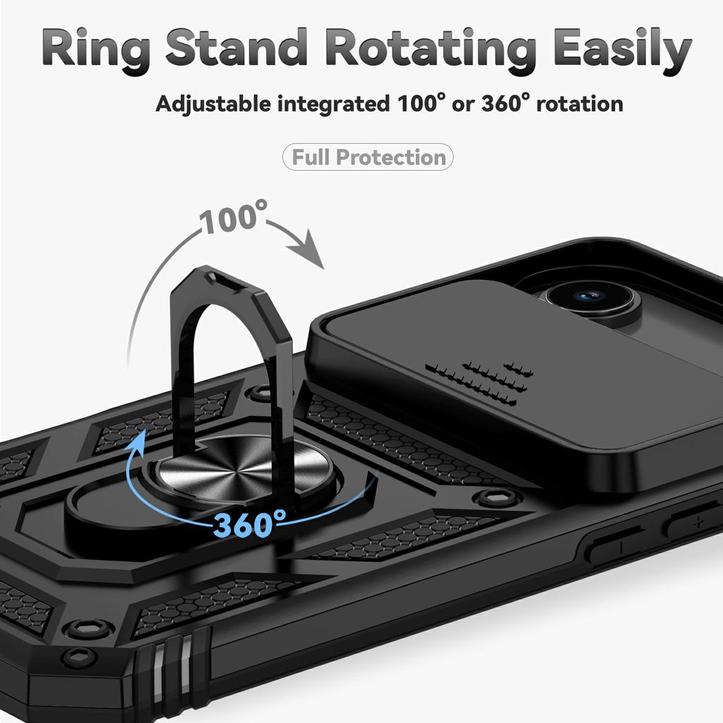 Для iPhone 17 Air Чехол PC+TPU Чехол для телефона с защитой объектива Подставка