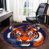 1pc Tiger Face Chair Carpet for Office, Round Polyester Mat, Indoor Decor for Office, Easycare Fabric, Washable Non-slip Area Carpet