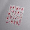 Black Red Spider Halloween Nail Art Stickers Heart Spider Webs Designs Self-Adhesive Slider For Manicure Decoration Sticker