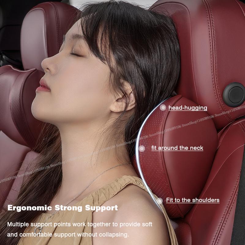For Porsche Headrest Neck Support Waist Lumbar Cushion Soft Car Seat Neck Pillow Seat Cover Protector original color scheme