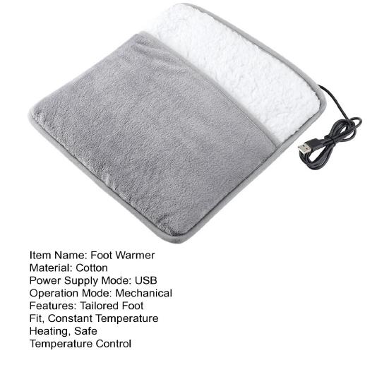 Грелка для ног с подогревом, Поддержание постоянной температуры, Нагрев, Безопасный контроль температуры, Устройство для согрева ног, Портативный обогреватель для ног