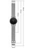 BUREI Men's Analog Quartz Waterproof Date Watch Silver Milanese Mesh Business Stylish Simple Black
