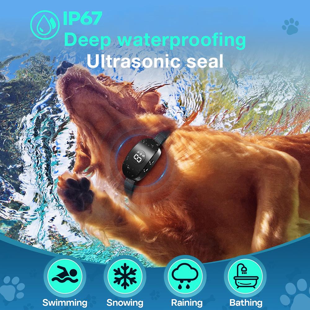 Магнитная зарядка Стоп-лай собаки Умный автоматический антилай ошейник для собаки Перезаряжаемый стоп-лай Остановить лай Водонепроницаемый