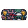 Pen Case Multi Compartment 300D Polyester Smooth Zipper with Main Pocket Mesh Layer and Removable Pen Divider for Everyday Study