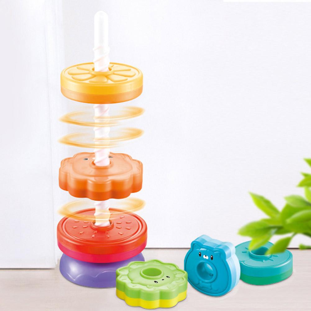 Радужная вращающаяся башня Монтессори-игрушка, вращающиеся игрушки для детей, подарок на день рождения
