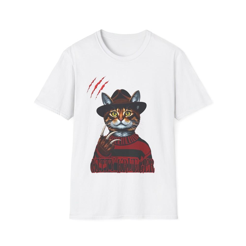 Kitty Krueger T-Shirt Funny Cat Tee Freddy Krueger Cats Shirt Halloween Funny Unisex T-Shirt