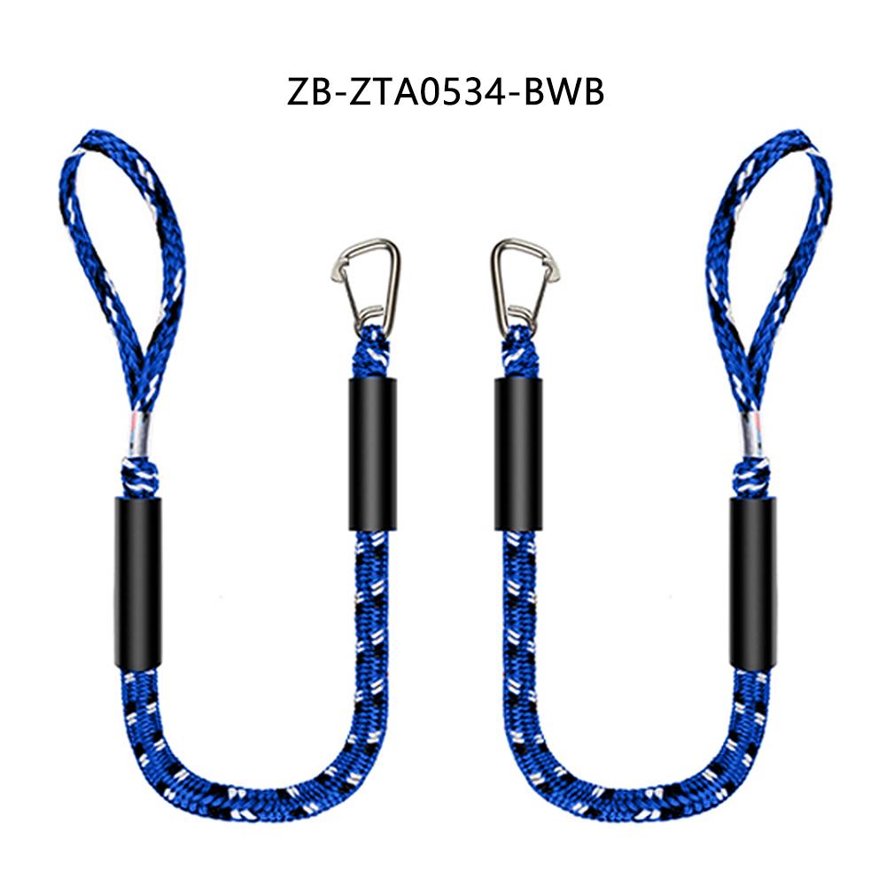 2 шт. 4-футовых швартовых троса-амортизатора с крюком для лодки, гидроцикла, понтона, каяка, водного транспорта