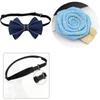 Polyester Neck Collar Adjustable Ribbon Bowtie Fashion Bow Tie Brooches Set  Business