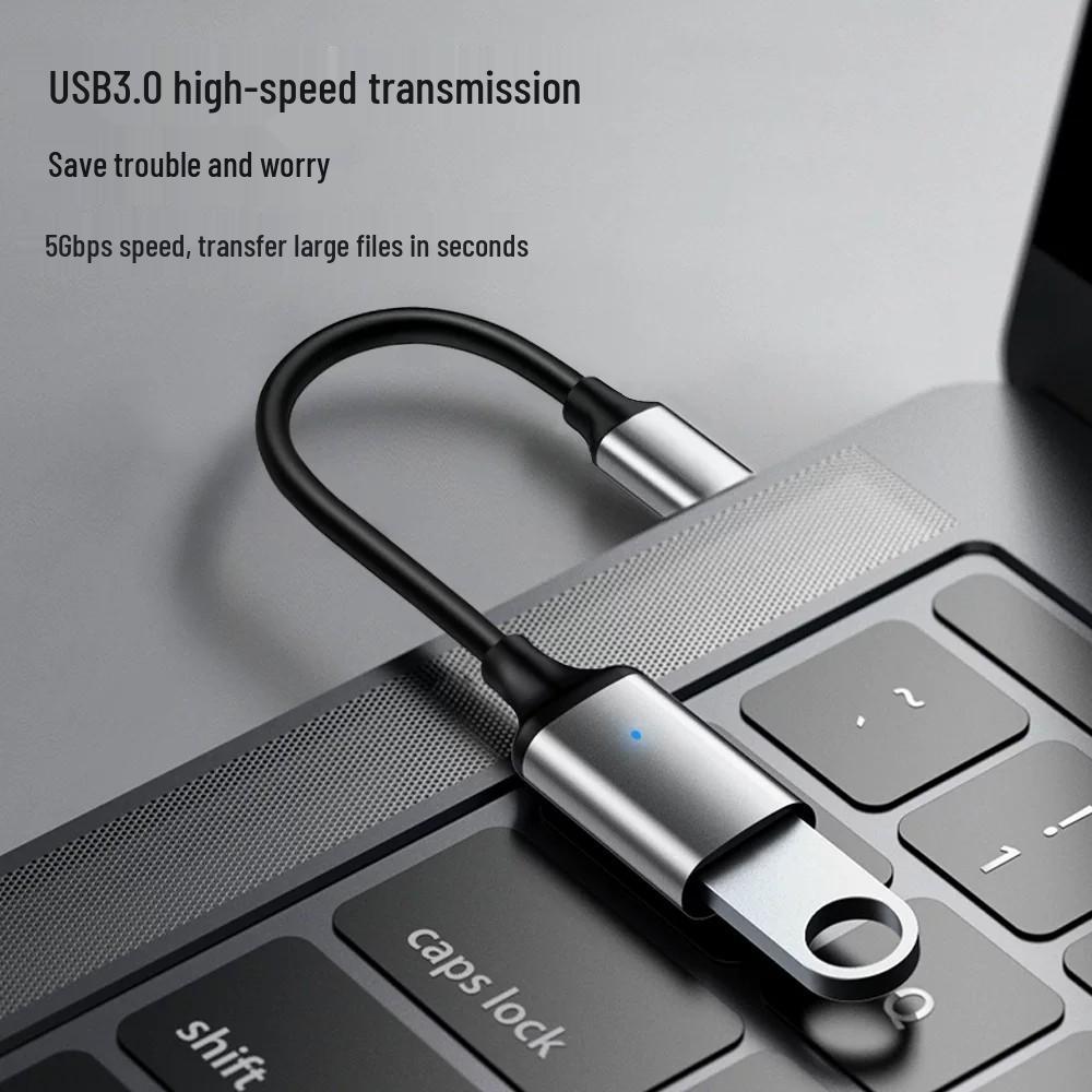 Кабель-адаптер USB-C на USB 3.0 Female для телефонов, планшетов, ноутбуков, клавиатур, мышей и OTG-устройств.