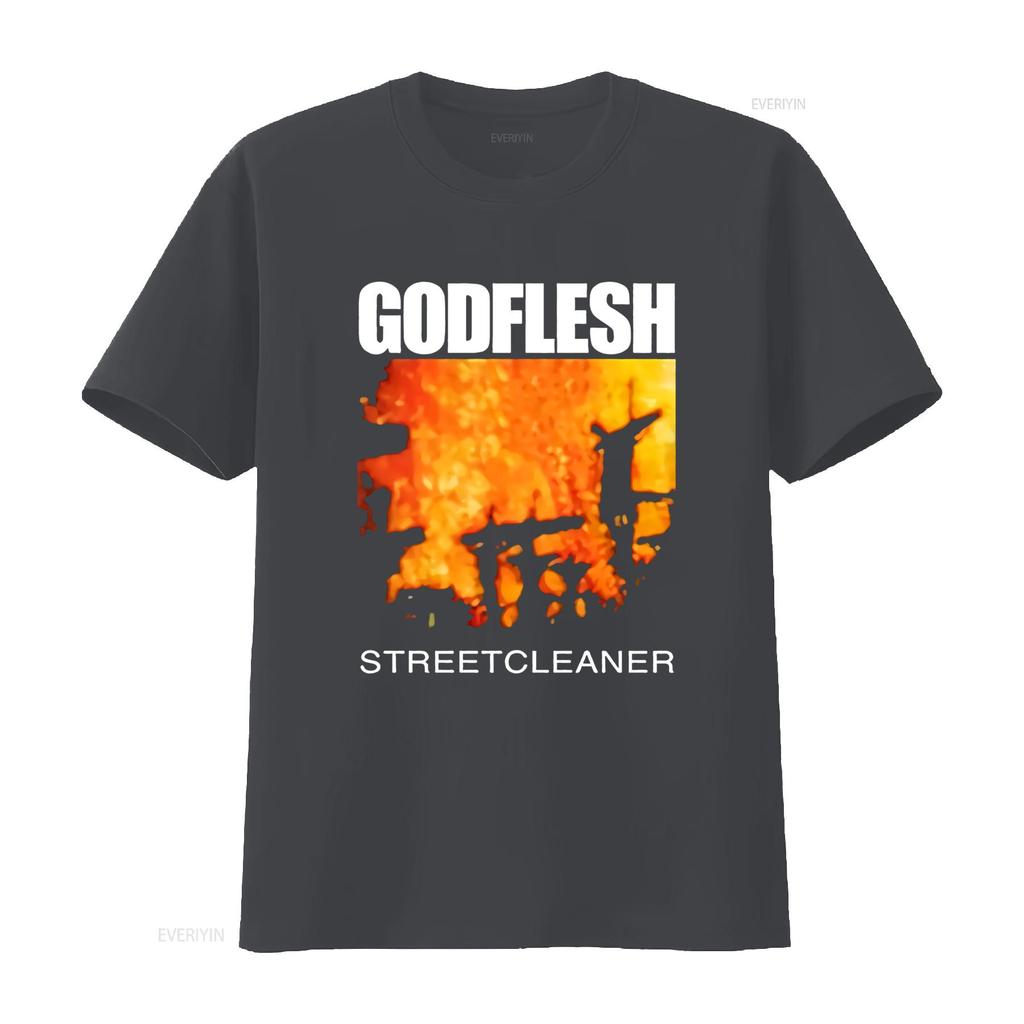 1990 Godflesh Streetcleaner Black All Size T Shirt Rock Band Inspired Design vintage Washed Unisex Versatile Breathable graphic