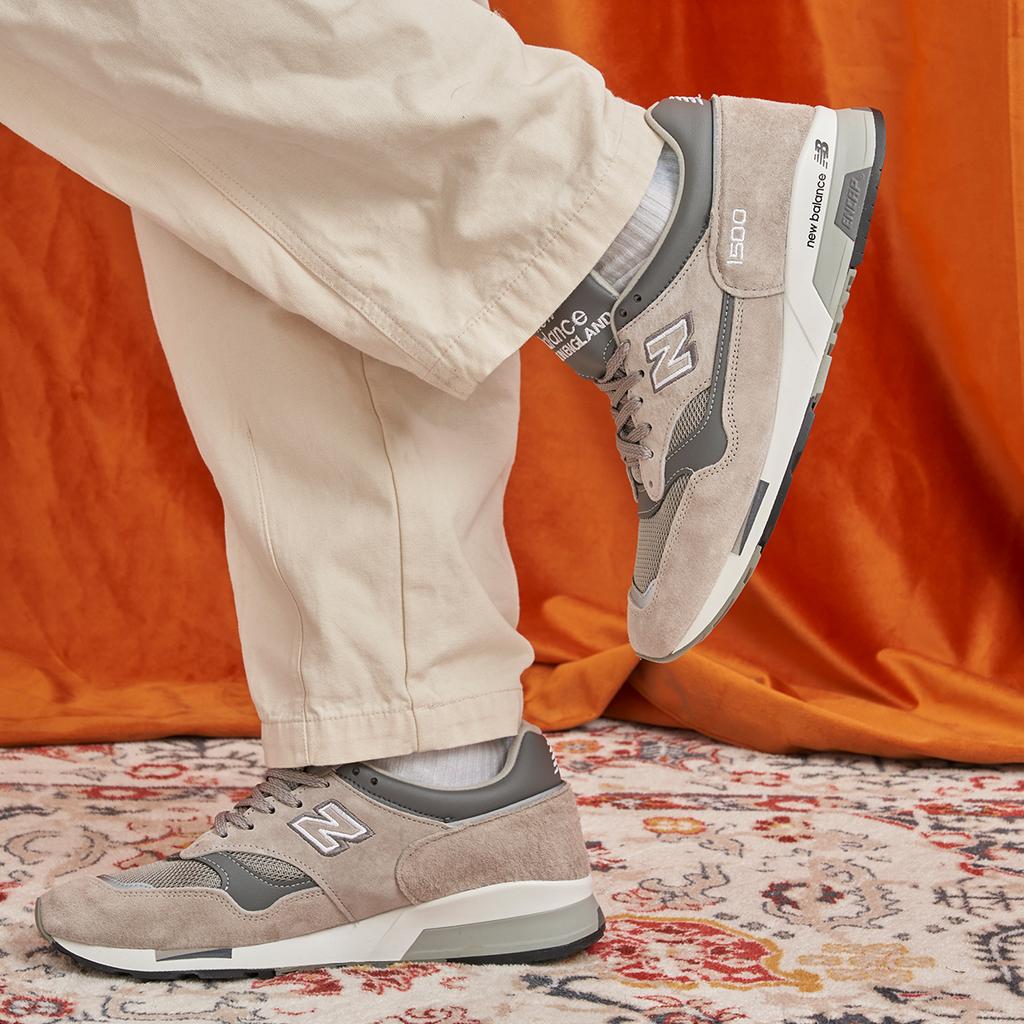 New Balance Классический набор 1500 Made In England — серые мужские кроссовки Tan M1500PGL