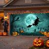 16 x 7 FT Halloween Garage Door Cover Decorations – Witch Moon Graveyard Gara...
