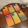 Applicable To IPhone 16 Magnetic Gradient Color Mobile Phone Case Laser Apple 15 ProMax Matte 14 Drop Protection Case
