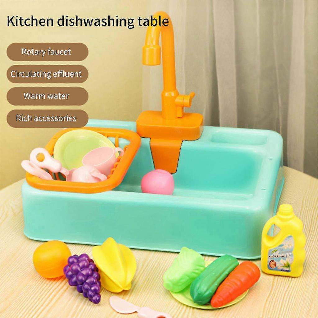 Analog Electric Dishwasher Sink Children's Role Playing Kitchen Set Toys Kids toy  Pretend Play accessory [jkw]