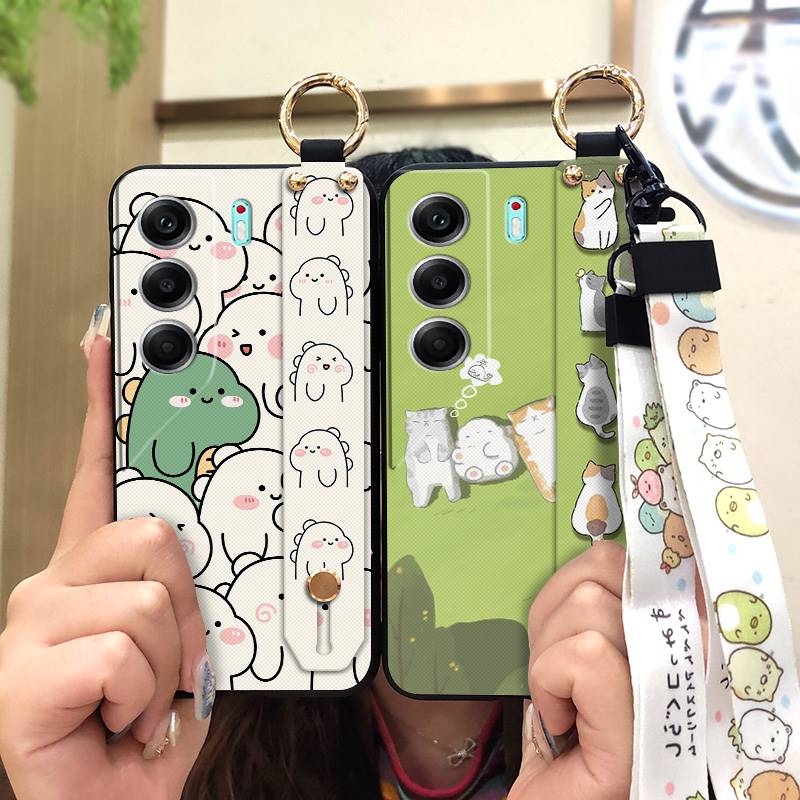 Милый противоударный чехол для телефона для Tecno Camon40 Pro 4G/5G/CM6/CM7 Задняя крышка Мультяшное кольцо Грязеотталкивающая Подставка Прочный