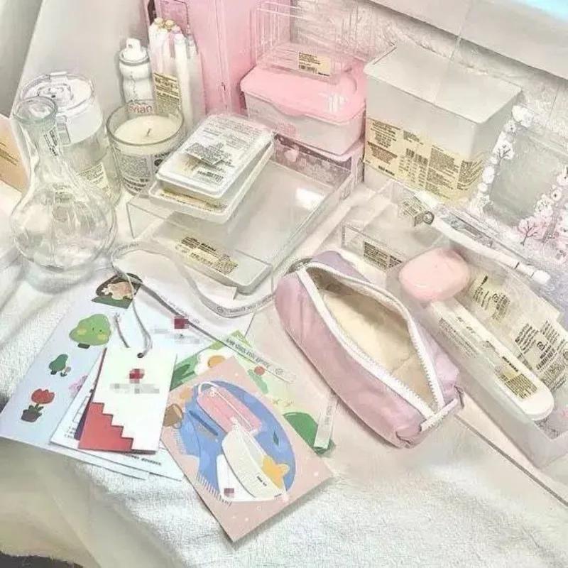 Многофункциональные школьные пеналы Сумка для хранения канцелярских принадлежностей Портативная сумка для ручек большой вместимости Пенал Пенал Пастельный цвет