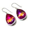 Bi-Color Tourmaline Gemstone 925 Sterling Silver Gift Jewelry Earring 1.77" N5t08