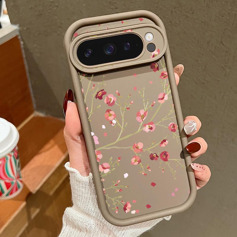 INS Ретро Цветы Мягкий ТПУ Чехол для Телефона Для Google Pixel 8 Pro 8A 9 Pro XL Ударопрочный Силиконовый Защитный Чехол Для Pixel 8 9 Pro