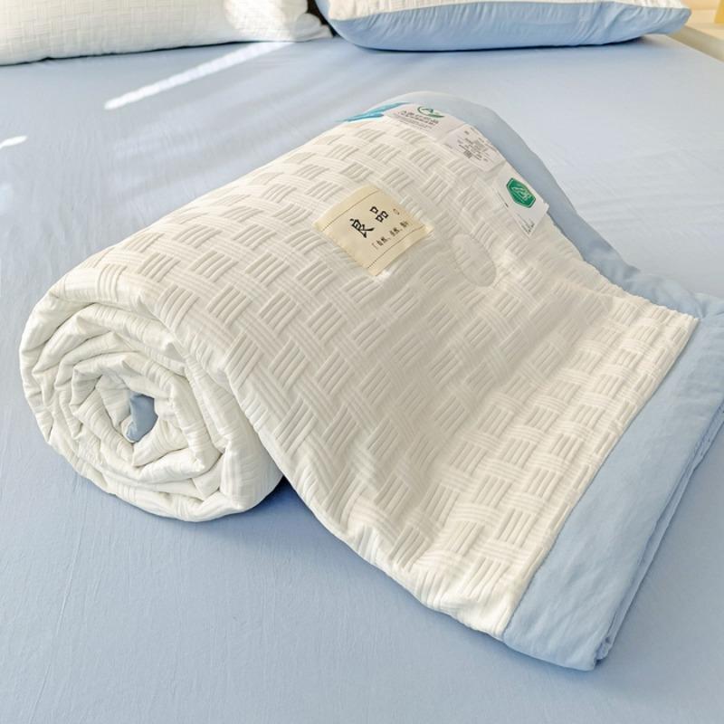 Новое одеяло Ся Лян из соевого волокна класса А, одеяло для кондиционера, одинарное, двуспальное, машинная стирка, летний тонкий комплект из четырех предметов