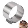 1pc Deluxe Round Adjustable Stainless Steel Cake Ring Mold Retractable Mousse Cake Ring for Easy Release Baking Ring Tools