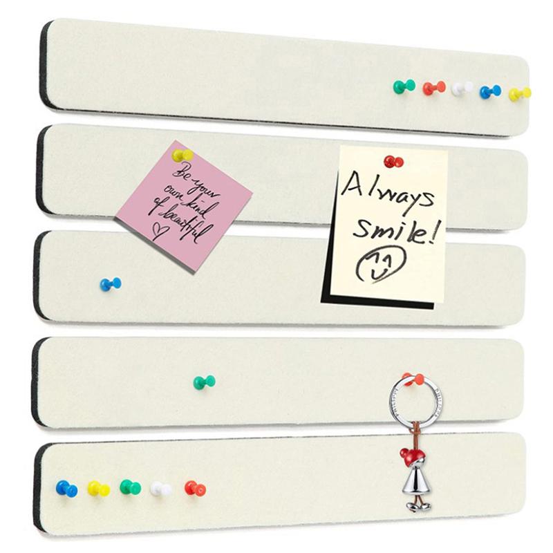 Display Cork Pictures Notice Tack Self Memo Bulletin Pin Message Strip Board Felt Wall Strips