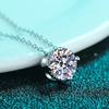 New 2023 New In GRA Certified 1 Carat Moissanite Pendant Necklace for Women Party 925 Sterling Silver Diamond Chain Necklaces